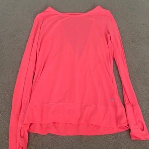 pink long sleeve shirt